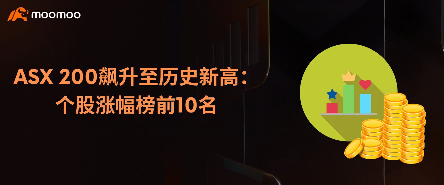 ASX 200飆升至歷史新高：个股漲幅榜前10名