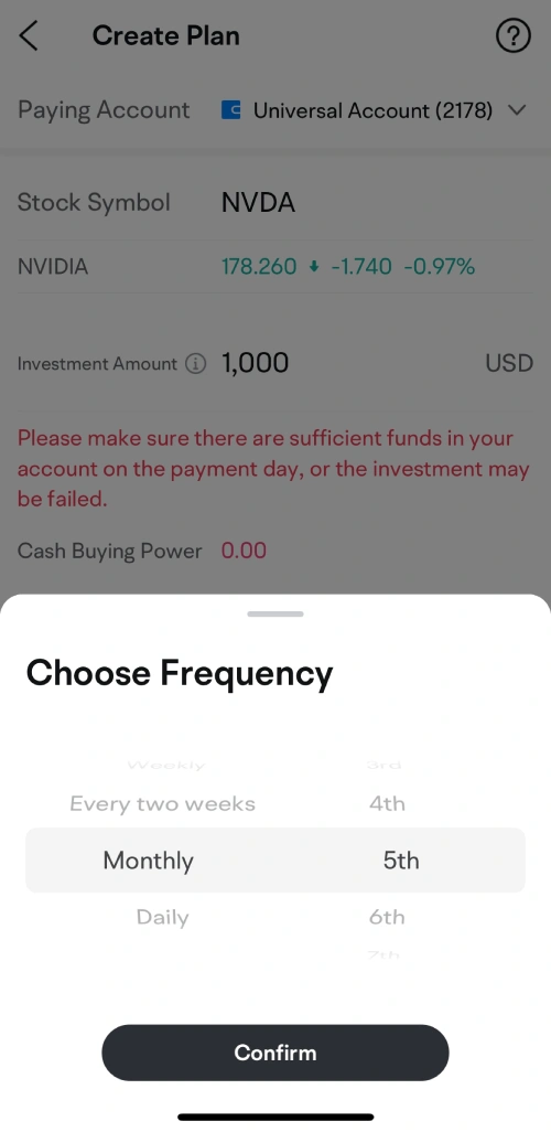 moomoo recurring investment