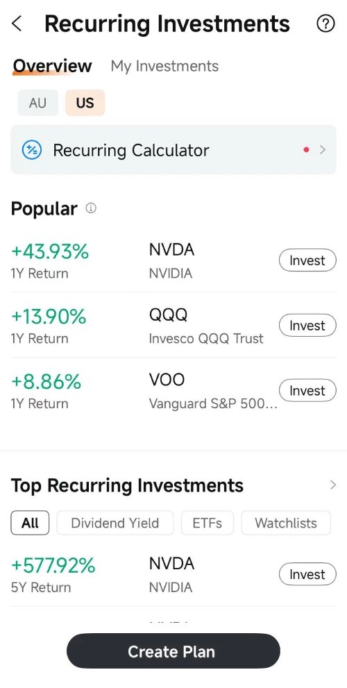 bset recurring investment