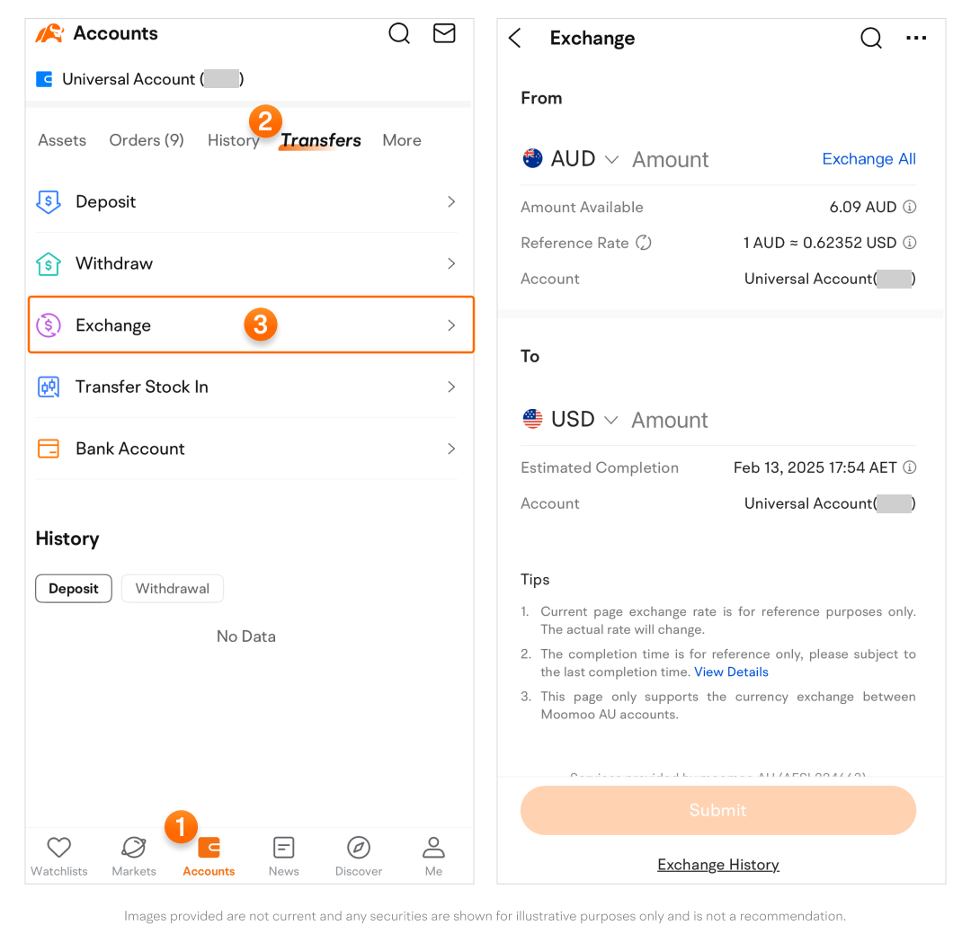 moomoo in app currency exchange