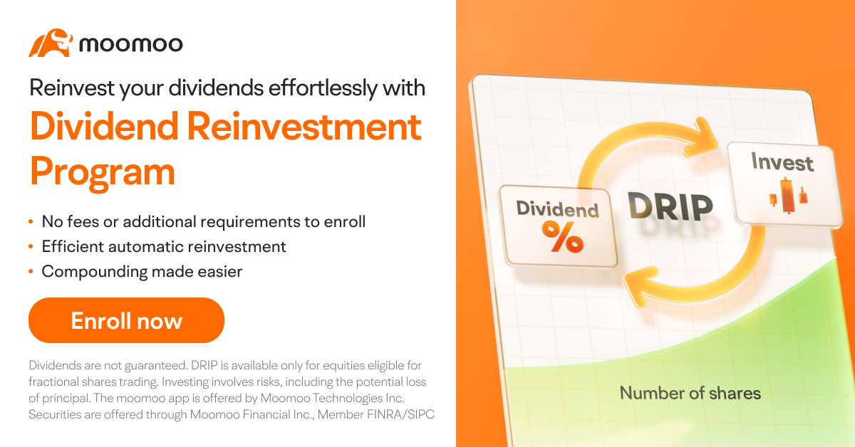 Enroll in the Dividend Reinvestment Plan on Moomoo