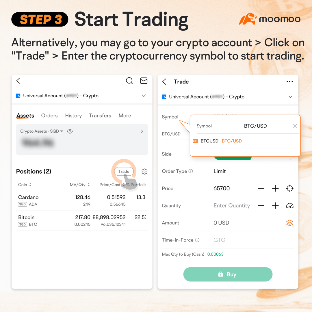 How to Trade Crypto on moomoo？