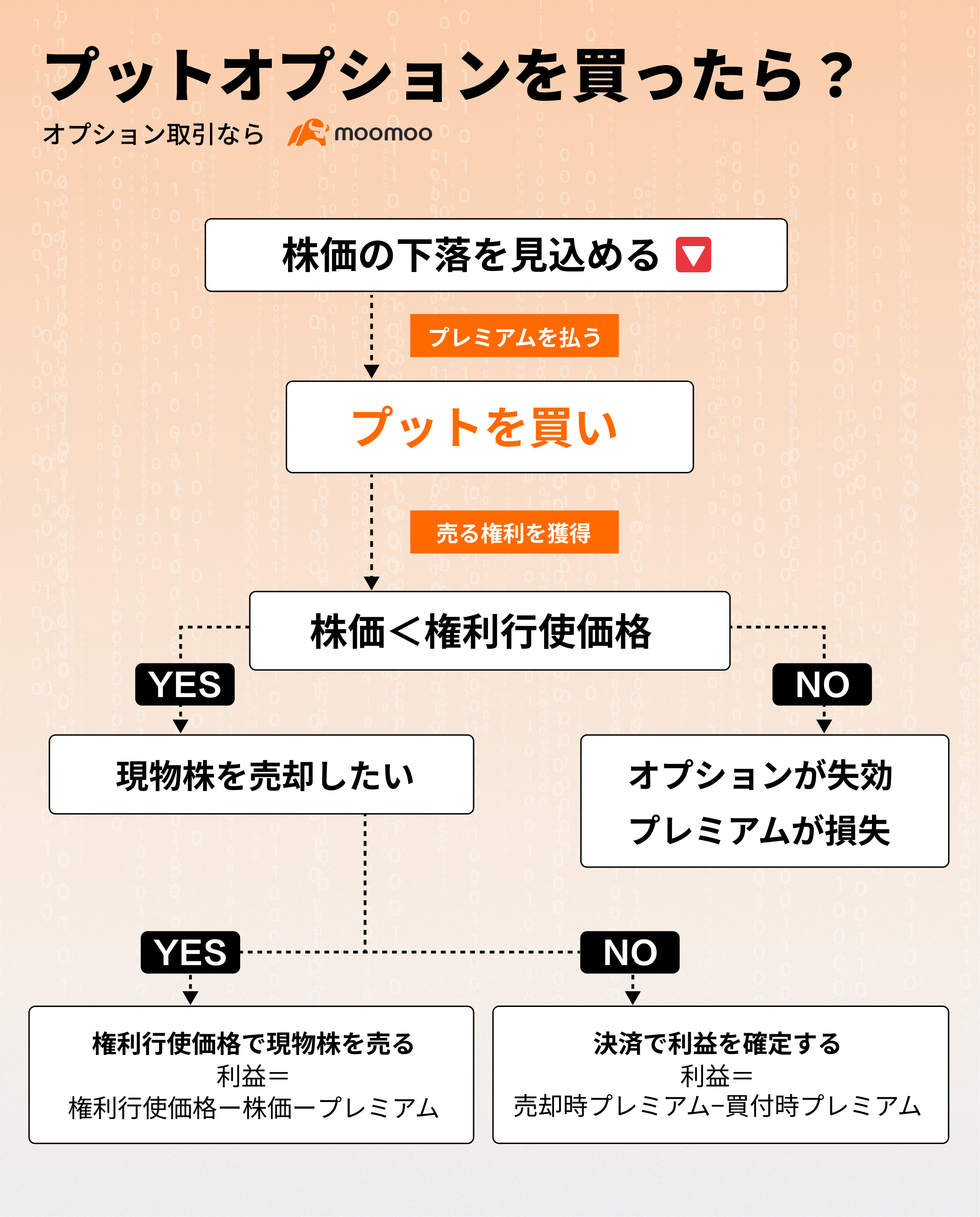 下落相場に備える基本戦略】プットオプションの買い