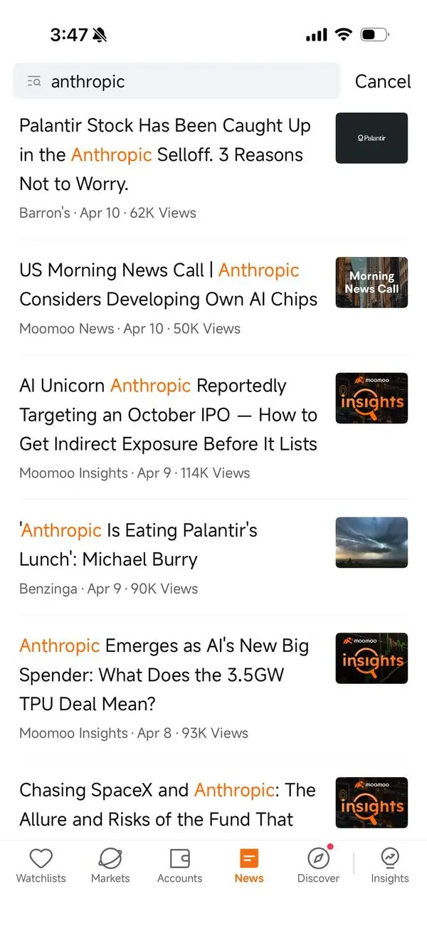 Anthropic stock